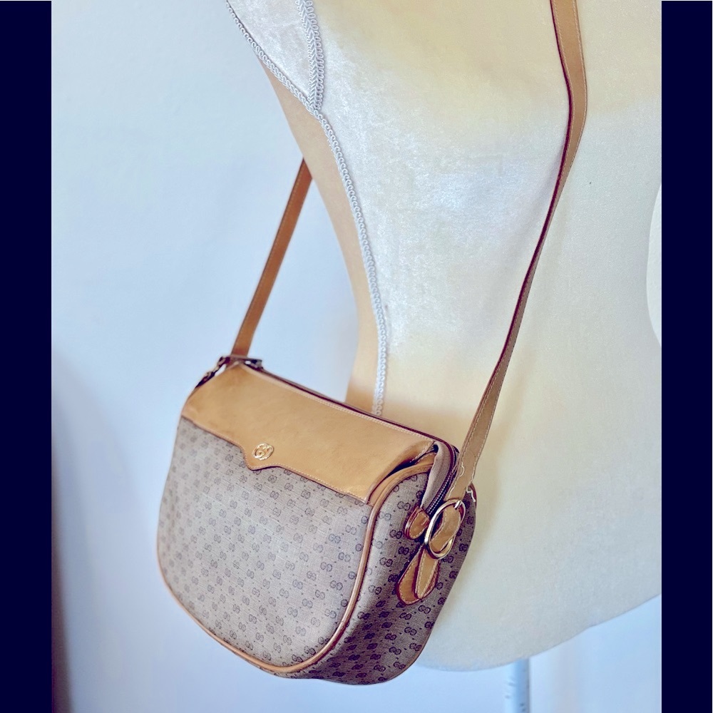 Vintage Gucci crossbody bag tan beige - Picture 2 of 16